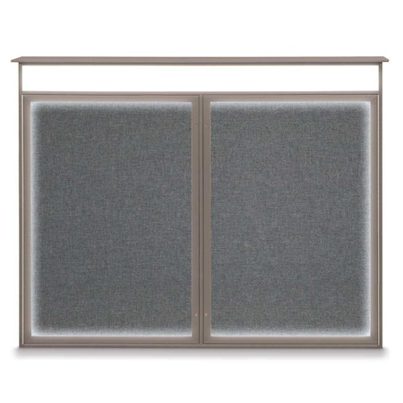 United Visual Products Single Door Enclosed Indoor Letterboard UV1124SD3036-BRONZE-LICORI